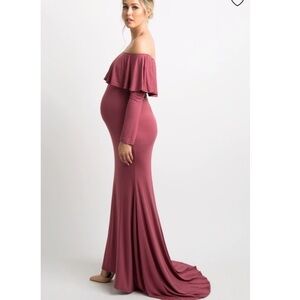 princess polly baby blue dress Tulle Maternity Dress for Photoshoot Puffy Sleeve Nigeria